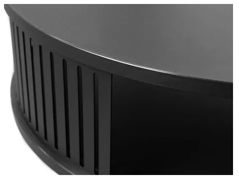 Kávésasztal ROENNI 44x75 cm fekete/arany tölgy