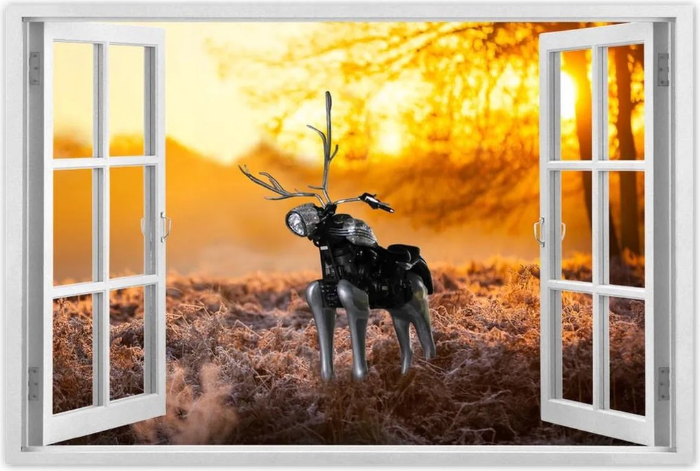 Poszterek 60x40 Chopper az erdőn