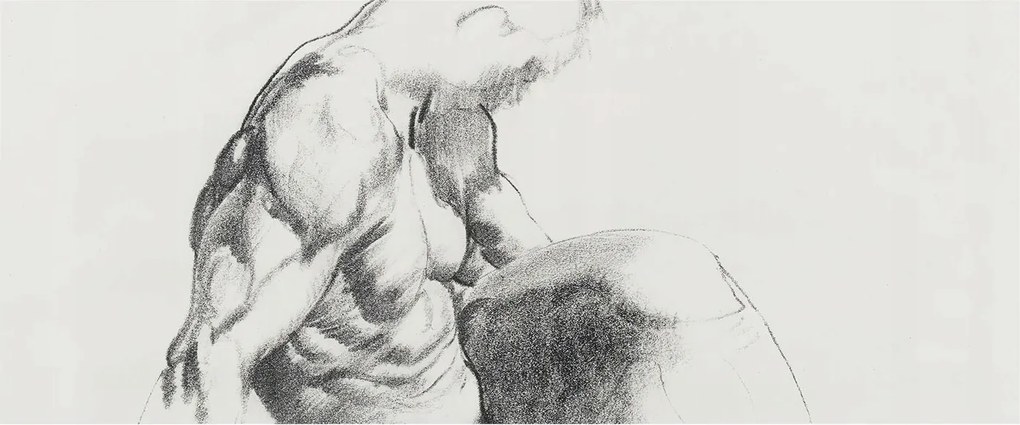 Flizelin tapéta falra Prémium Férfi vázlat 250x104 ragasztó