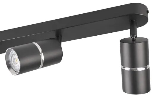 Spotlámpa BAMBOO 3xGU10/10W/230V fekete