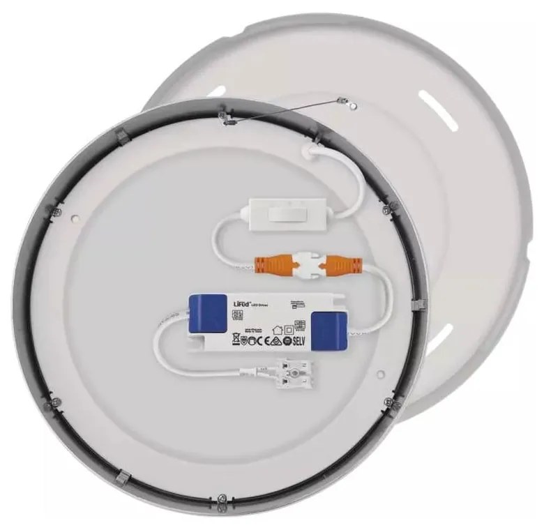 Fényes ezüstszínű LED mennyezeti lámpa Nexxo – EMOS