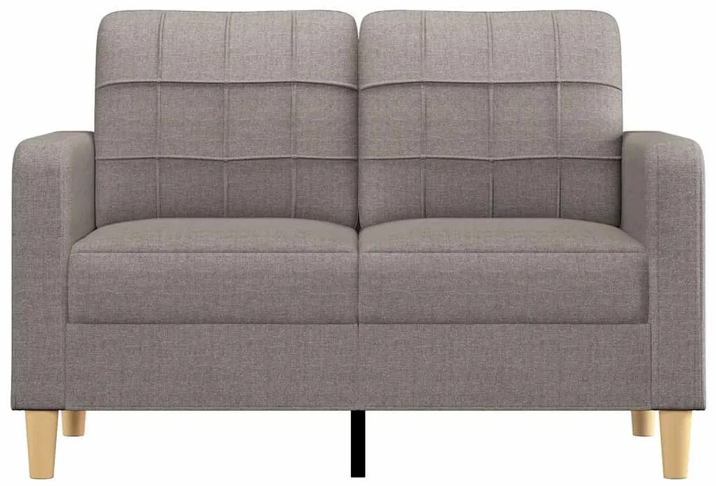 kétszemélyes fekete szövetkanapé 120 cm