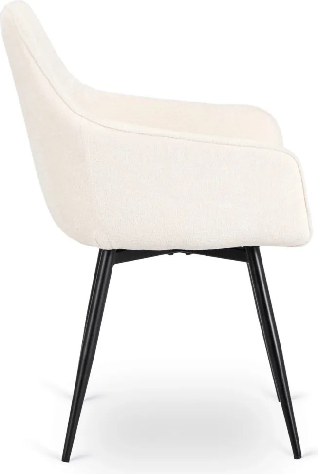 LARISA forgó étkezőszék krém bouclé