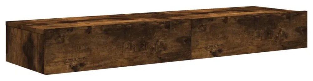 2 db füstös tölgy színű TV-szekrény LED fénnyel 60x35x15,5 cm