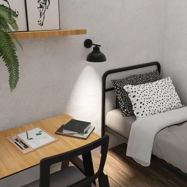 Fali lámpa SVEN 1xE27/15W/230V fekete