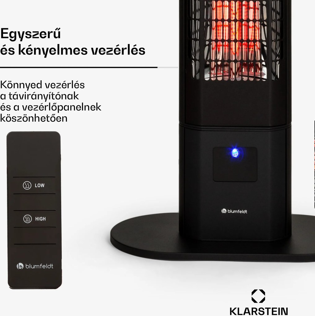 Blumfeldt DualisHeat 3000, sugárzó fűtőtest, 3000 W, IP55, kültéri használatra, távirányító