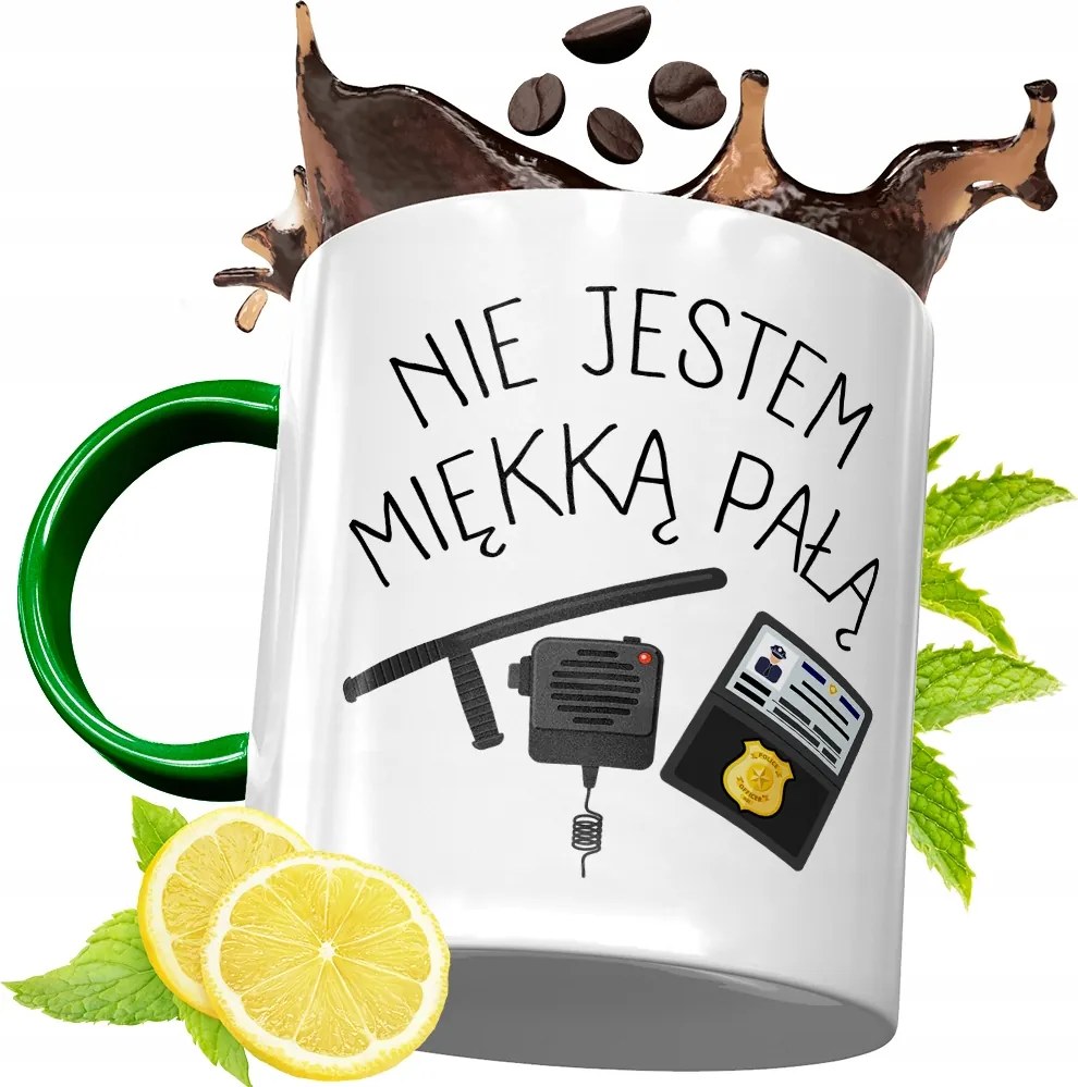 Zöld Bögre Rendőrnek Tökéletes Ajándék fényképes nyomtatással