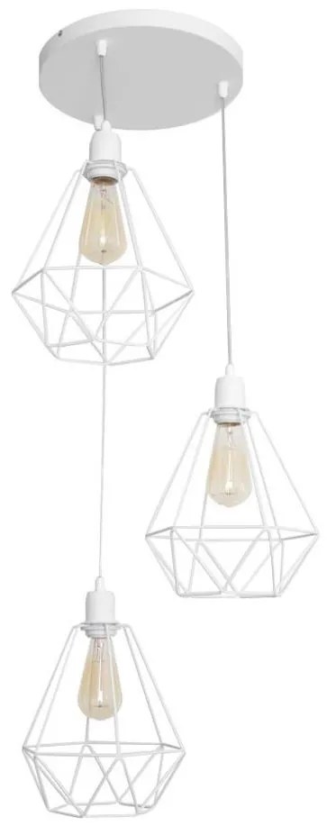Csillár KARO 3xE27/15W/230V fehér