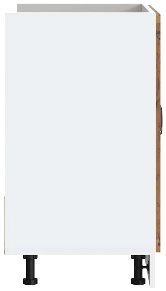 Mosogató aljzat szekrény Kalmar régi fa 80x46x81,5cm műanyag fa