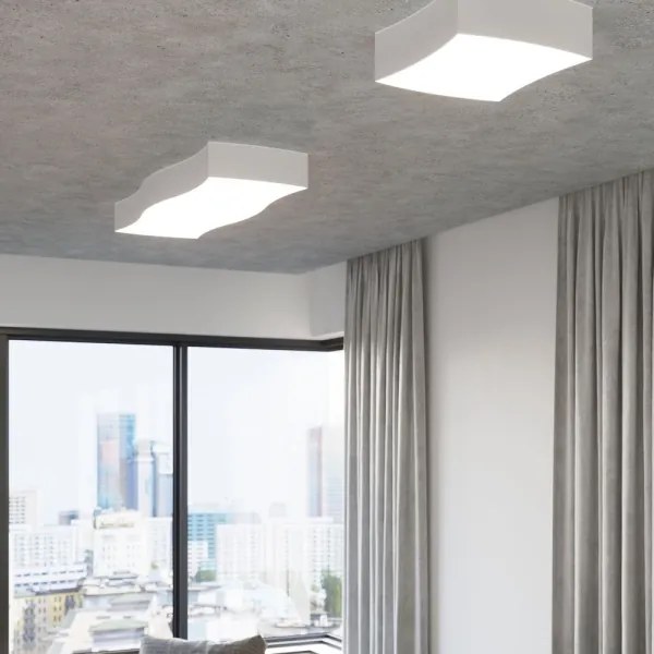 Sollux SL.1055 - Mennyezeti lámpa SQUARE 6xE27/60W/230V fehér