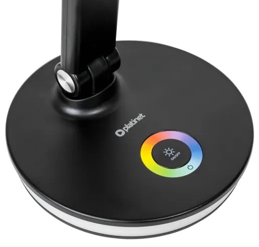 LEDRGBW Dimmelhető asztali lámpa power bank funkcióval LED/12W/5V 2800-6000K fekete