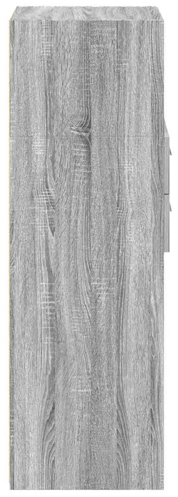 szürke sonoma szerelt fa magasszekrény 50 x 42,5 x 124 cm