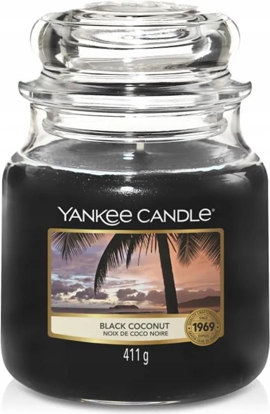 Yankee Candle Black Coconut Gyertya Közepes