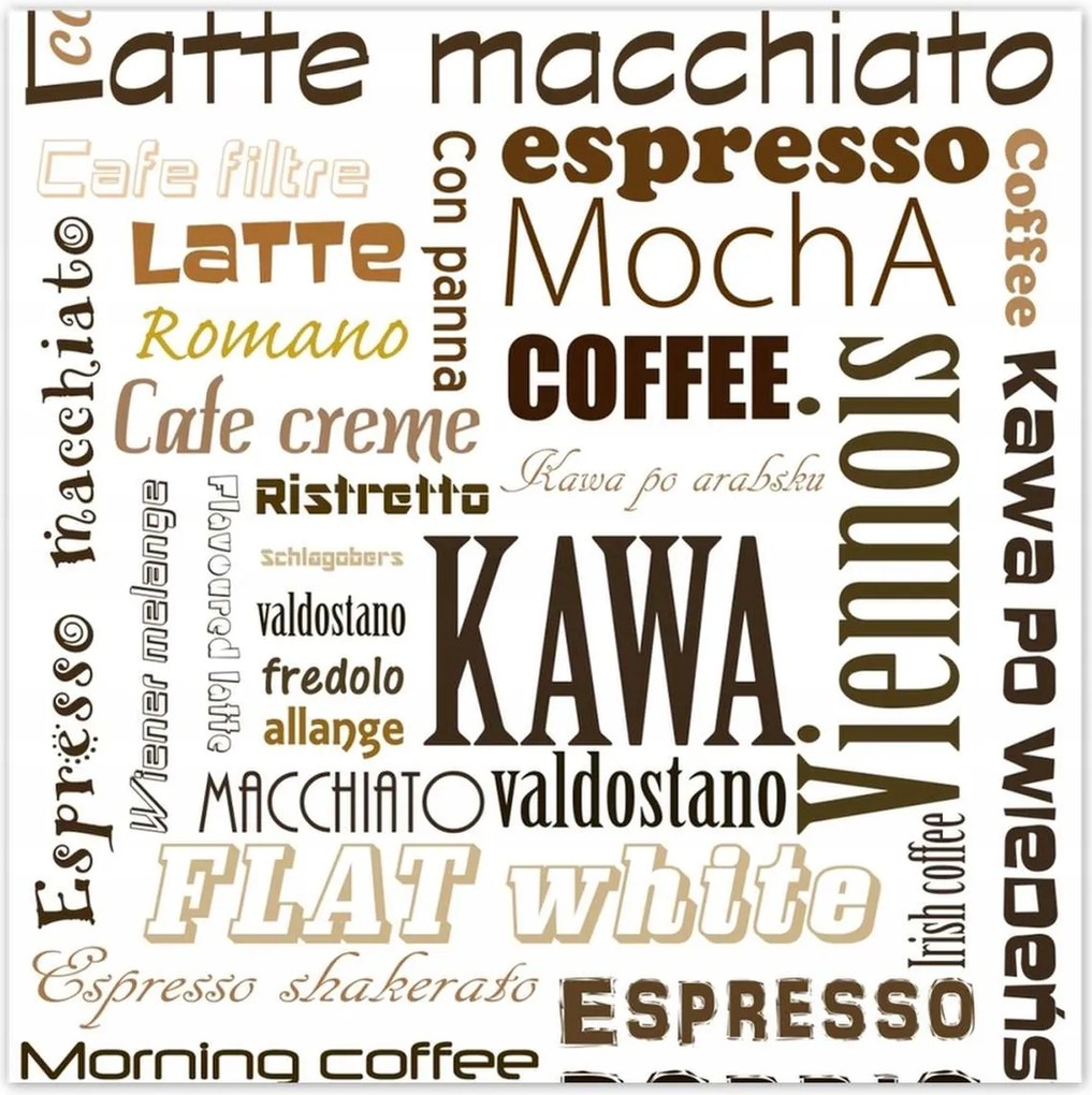 Poszterek 100x100 Kávé típusok