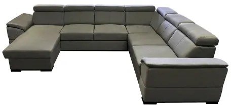 Kihúzható ülőgarnitúra univerzális U-alakú sarokkal és tárolóval GRANADA sötétszürke