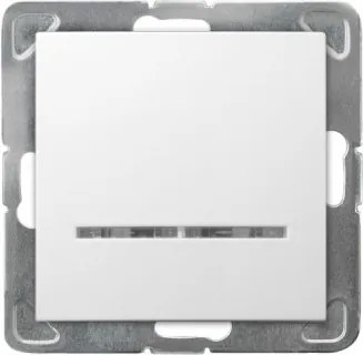 Ospel Impressziós kapcsoló Egypólusú kapcsoló háttérvilágítással Fehér