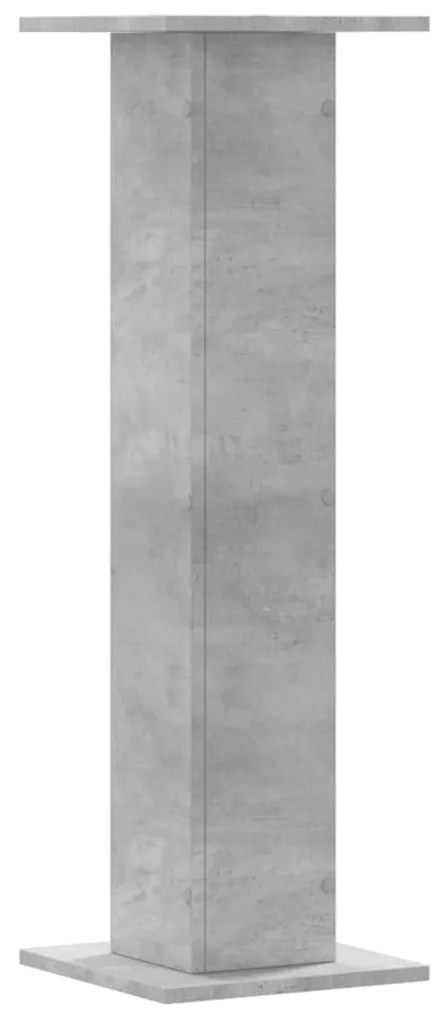 2 db betonszürke szerelt fa növénytartó állvány 30 x 30 x 95 cm