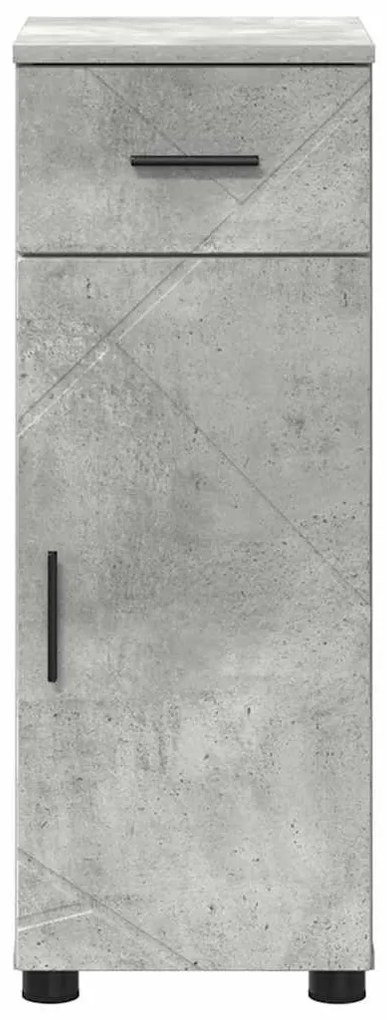 Fürdőszoba Székény fiókkal Beton szürke 30 x 35 x 80 cm Faanyag