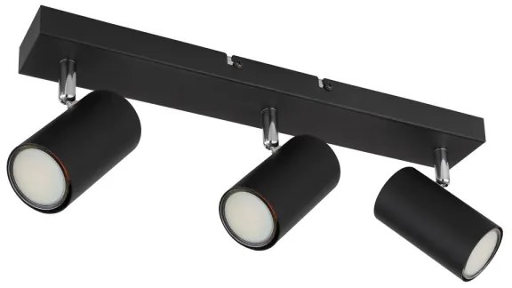 Globo 57911-3B - ROBBY 3xGU10/35W/230V fekete spotlámpa