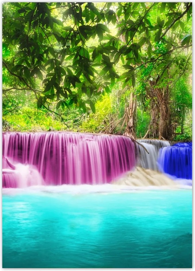 Poszterek 50x70 Színes vízesés