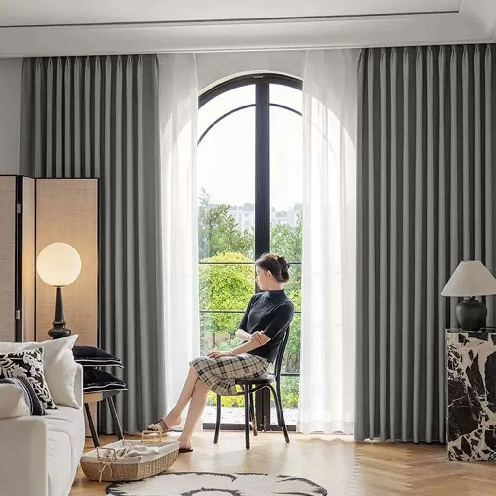 ARÔME HOME Sötétítő függöny, bézs-szürke, 135 x245 cm