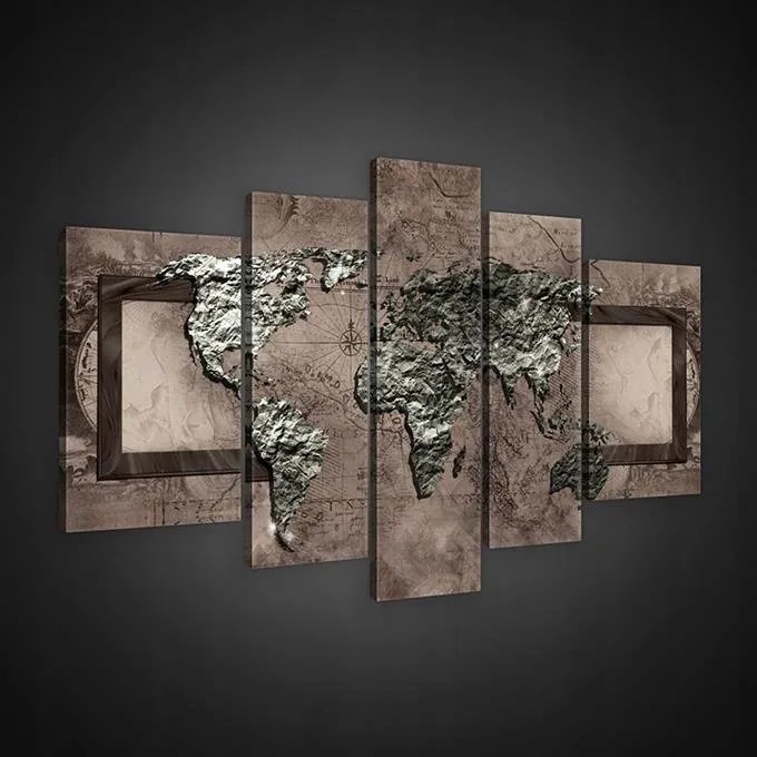 Falikép képek világtérkép 170x100