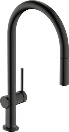 Hansgrohe Talis mosogató csaptelep kihúzható zuhanyzóval csiszolt fekete króm 72802340