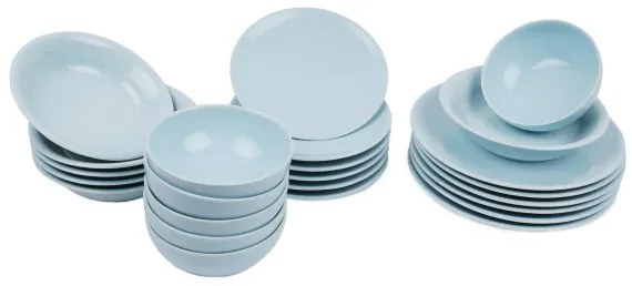 Étkészlet 24 db kék/porcelán