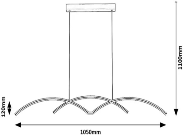 Rabalux 6899 - LED Csillár zsinóron RIVER LED/40W/230V