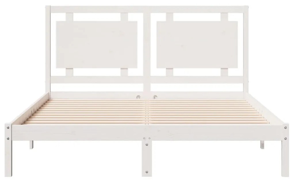 fehér tömör fa extra hosszú ágykeret matrac nélkül 160 x 220 cm