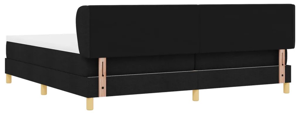 Box Spring Ágy Matrac - Fekete, 200x200 cm Zsákkal