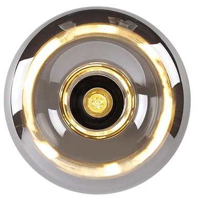 Art Deco mennyezeti lámpa fekete füstüveggel - Busa