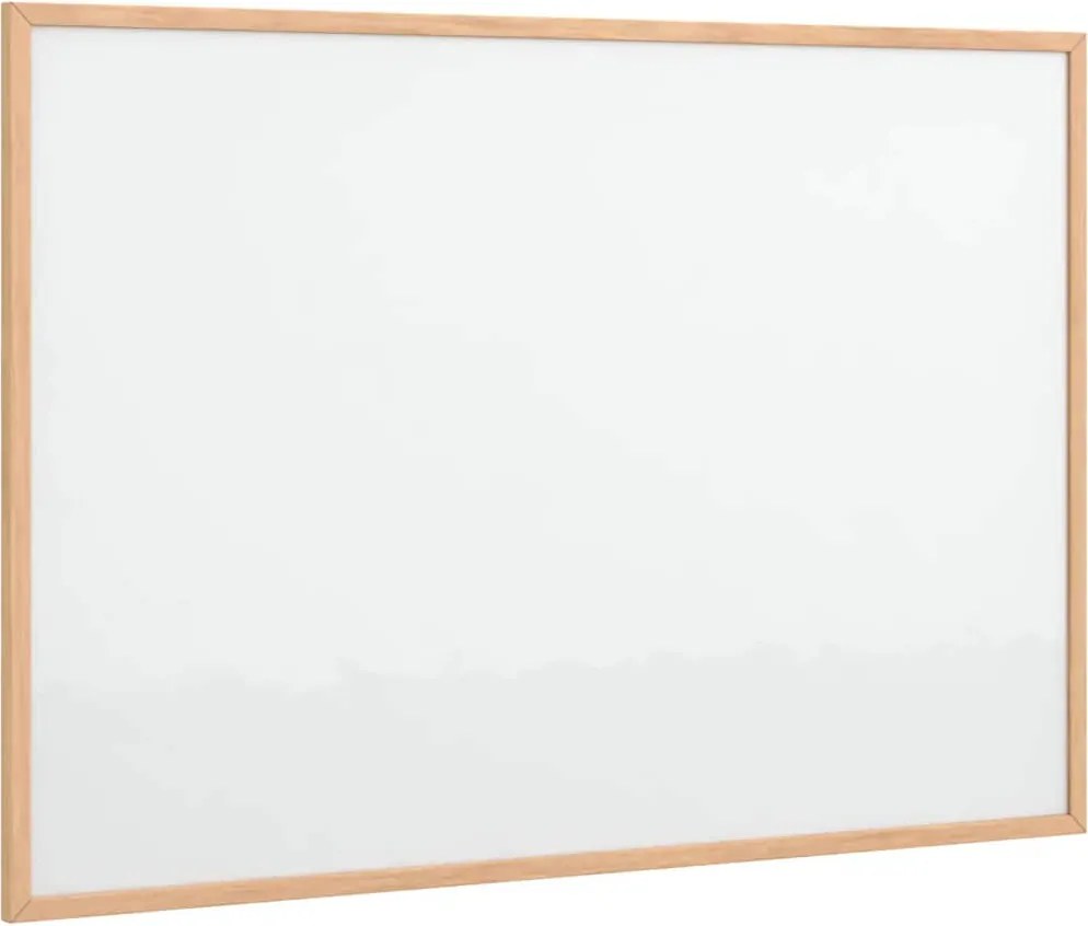 vidaXL mágneses fehértábla tömör fenyőfa kerettel 80x55 cm