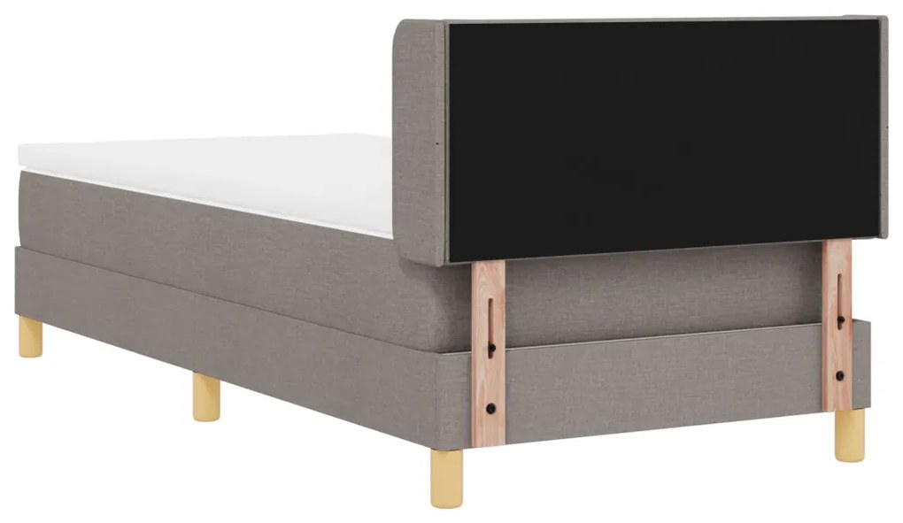 Boxspring ágy matraccal taupe színben, 90 x 200 cm Kárpit