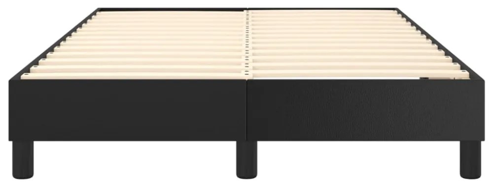 fekete műbőr rugós ágykeret 120 x 200 cm