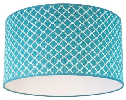 Duolla - Csillár zsinóron MAROKO 1xE27/40W/230V átm. 45 cm türkiz/fehér