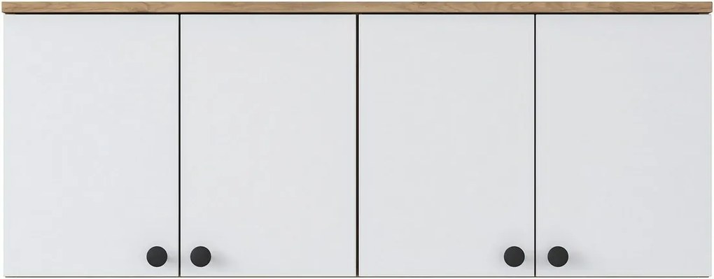 Bany Walnut and White fali szekrény