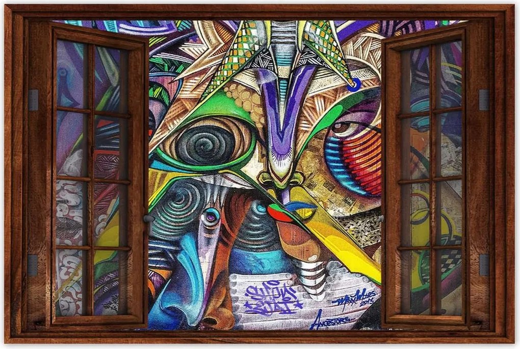 Poszterek 90x60 Graffitti Falfestmény