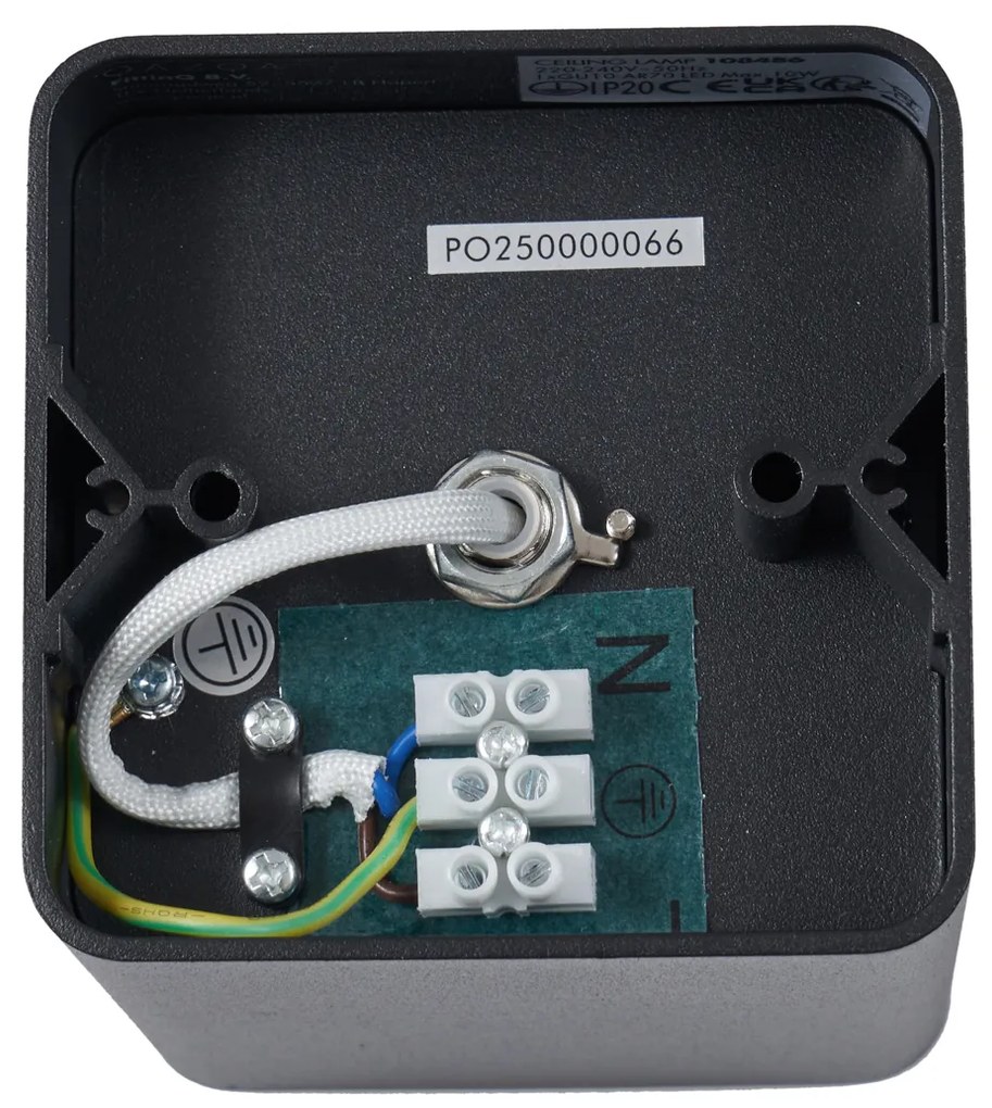 Design felületre szerelt spotlámpa fekete GU10 70mm forgatható és dönthető - Vox