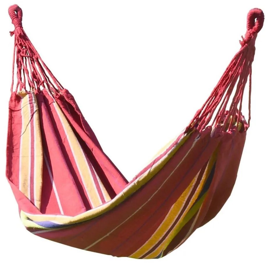Függőágy 200x100 cm piros/sárga
