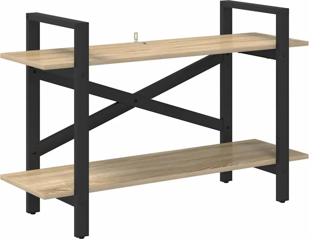 vidaXL Könyvespolc Sonoma tölgy 100 x 33,5 x 64 cm Faanyag