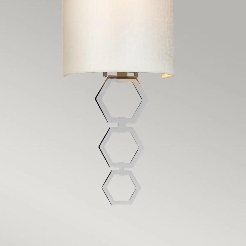 Elstead glamour modern fali lámpa clark bézs króm elsclark-small-pc