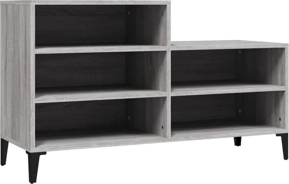 vidaXL szürke sonoma színű szerelt fa cipősszekrény 102x36x60 cm