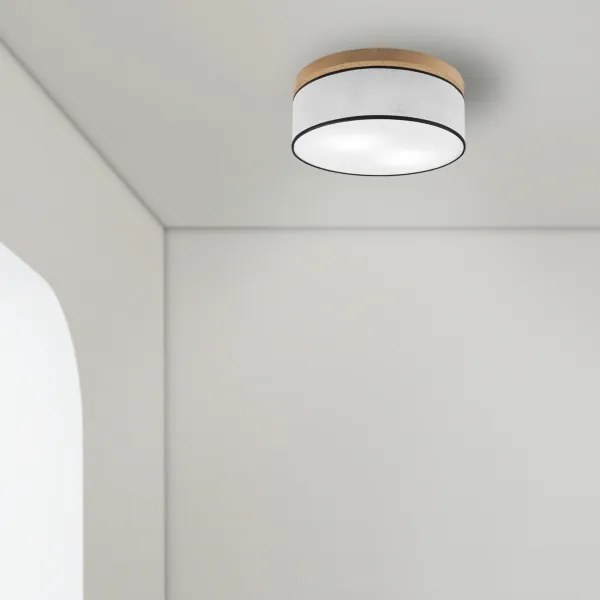 Brilagi - LED Mennyezeti lámpa BELLADONNA 2xE27/15W/230V átm. 40 cm fehér/tölgy