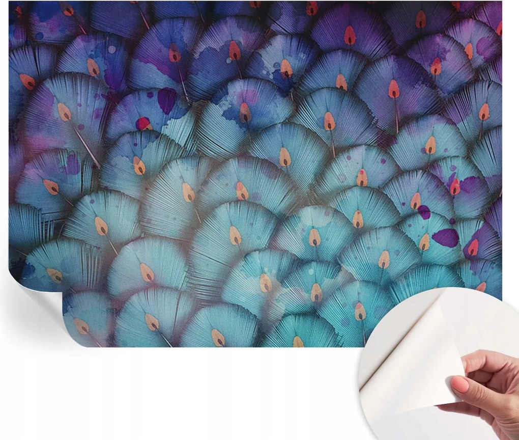 Modern öntapadós fotótapéta Mosható színes tollak 208x146 cm