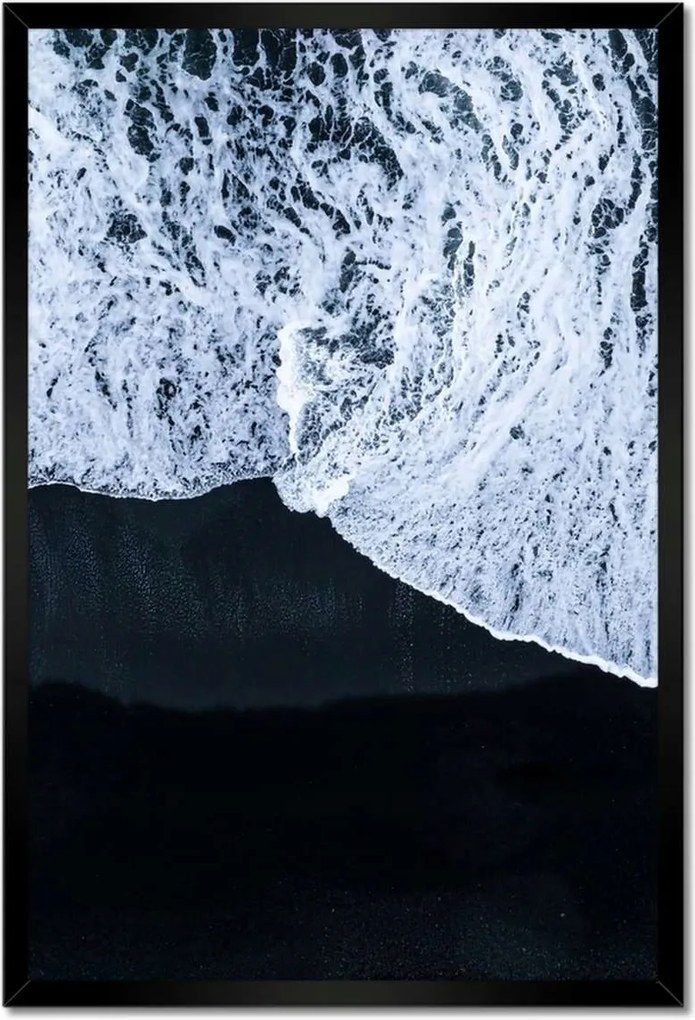 Poszterek keretben 40x60 Izland fekete tengerparttal