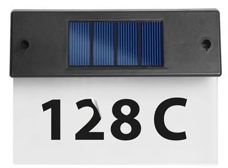 LED Napelemes házszám LED/1,2V/600 mAh IP44