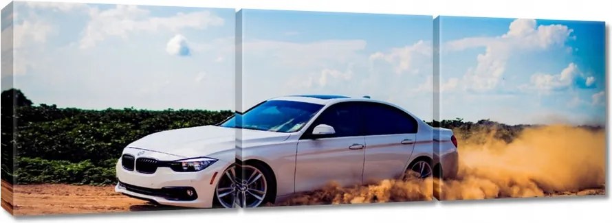 Vászonkép 150x50 Bmw Drift a homokban