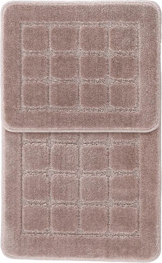 Barna fürdőszobai kilépő szett 2 db-os 50x80 cm Kareli – Foutastic