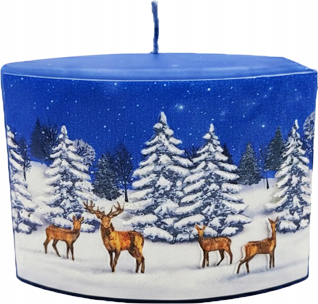 Nagy Karácsonyi Gyertya 3D Dekoratív Rénszarvas Gyertya